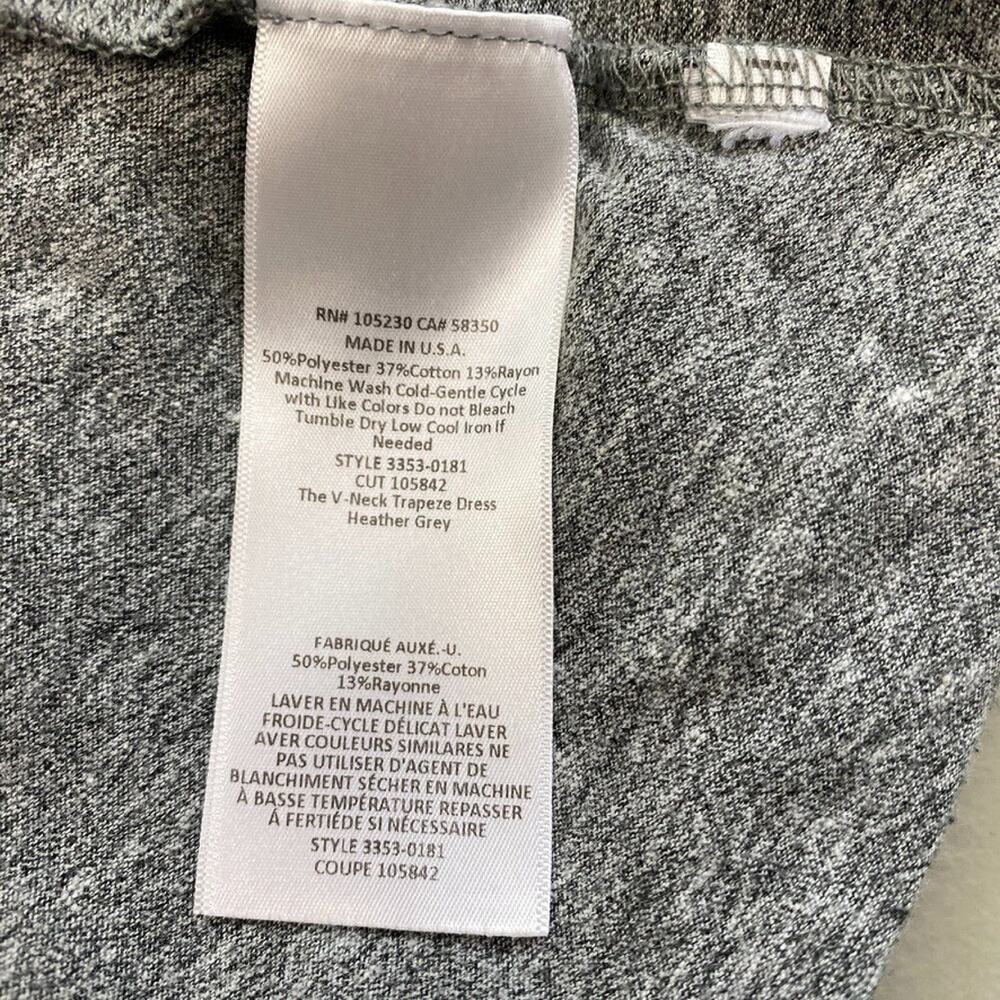 Current Elliott V Neck Trapeze Dress 2 Medium Large Heather Gray Pockets T Shirt - Picture 13 of 14